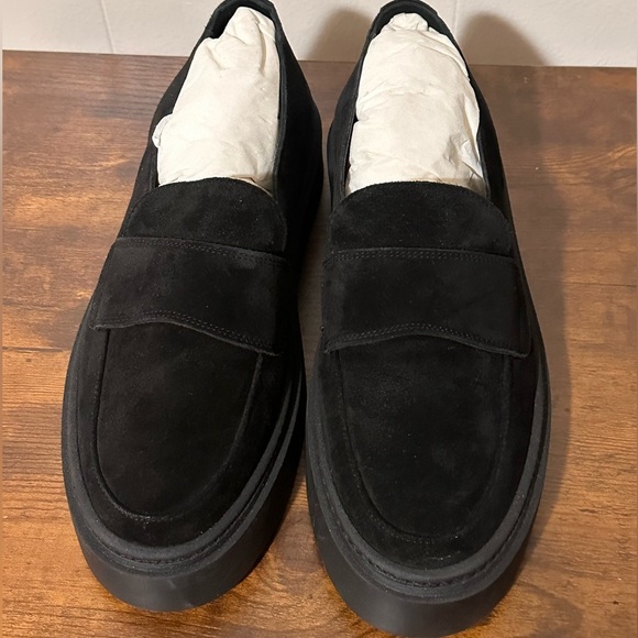 Aquatalia Lorita Genuine Leather Suede Weatherproof Loafers 38/7.5 Slip On Shoes - Picture 2 of 6
